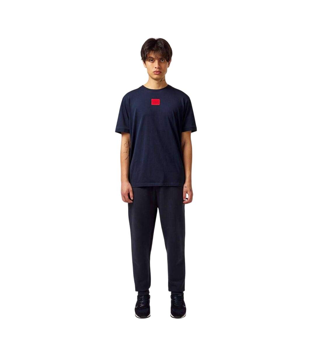 Mens Hadiko Drawstring Waist Joggers Dark Blue Boss-4