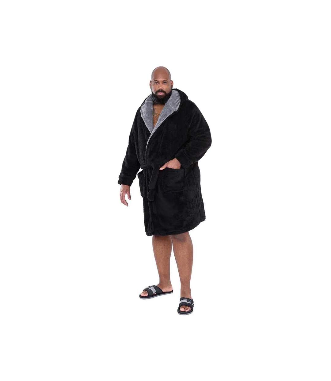 Robe De Chambre D555 Newquay Homme Noir Duke-1