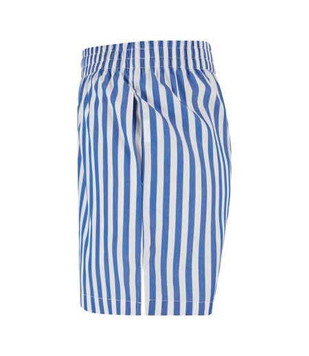 Short Femme Blanc Bleu Urban Classics