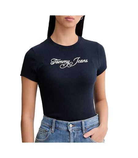 T-Shirt marine femme tommy hilfiger dw0dw21838
