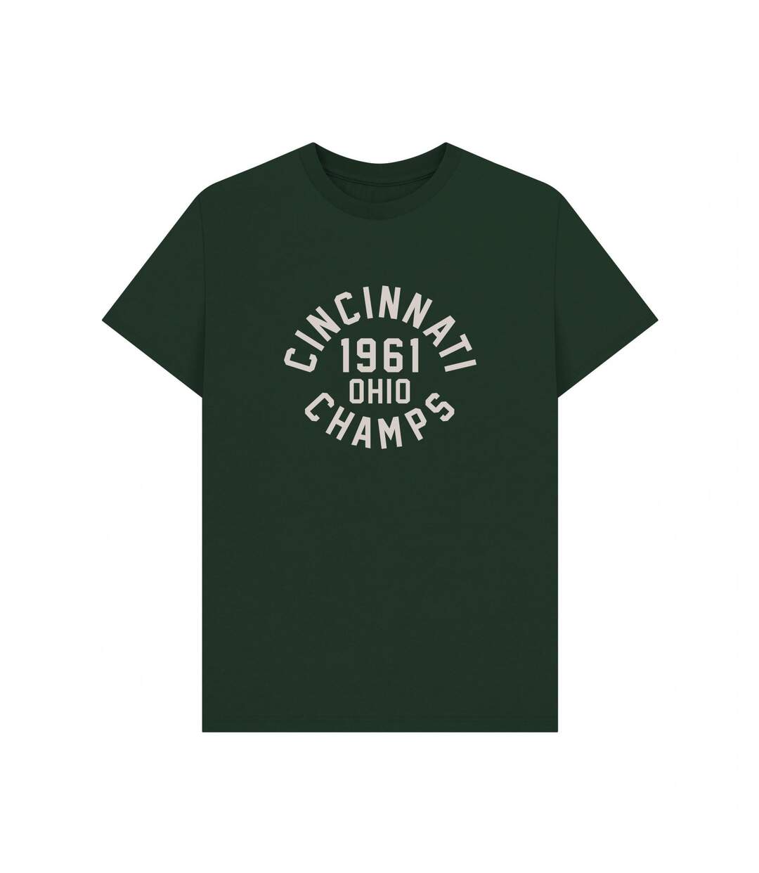 T-shirt Motif/style Universitaire Cincinnati Champs Adulte Vert Park Fields-1