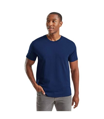 Unisex adult heavy cotton t-shirt navy Fruit of the Loom