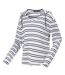 Womens/ladies Minerve Stripe V Neck Hoodie White Navy Regatta-3