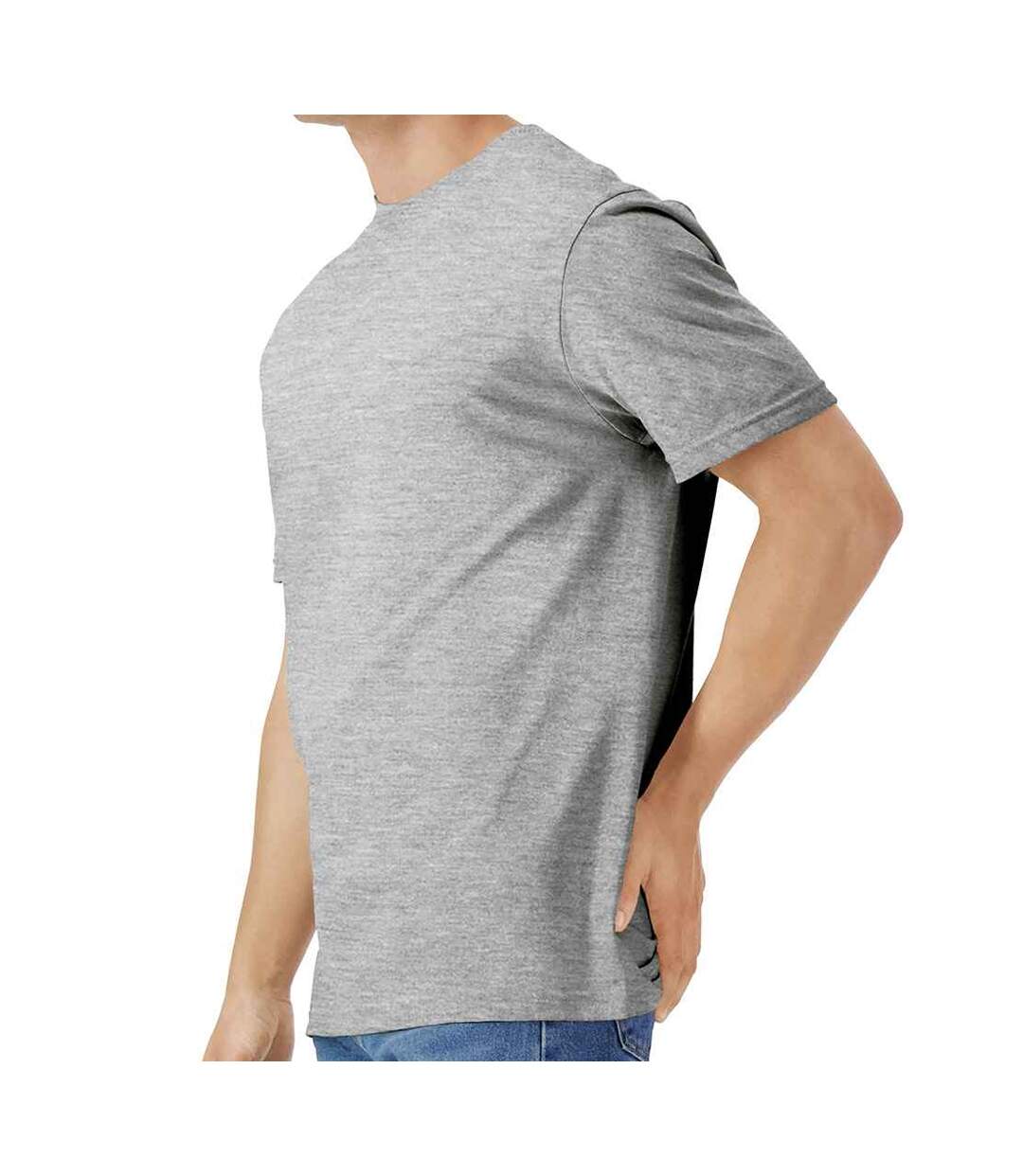 T-shirt homme gris chiné Gildan