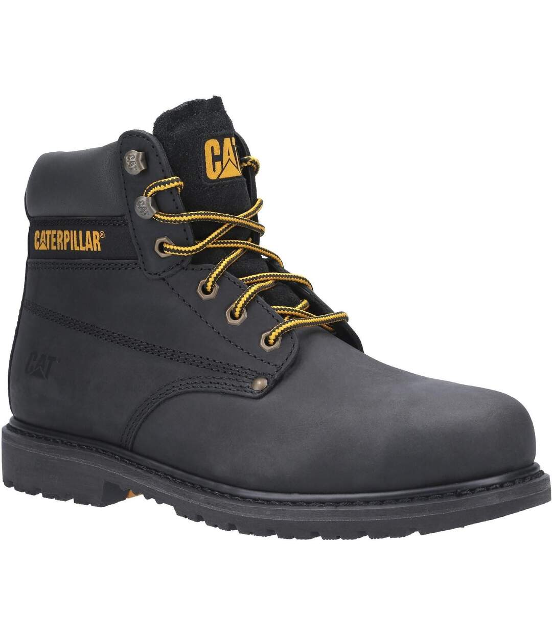 Mens Powerplant Gyw Leather Safety Boot Black Caterpillar-1