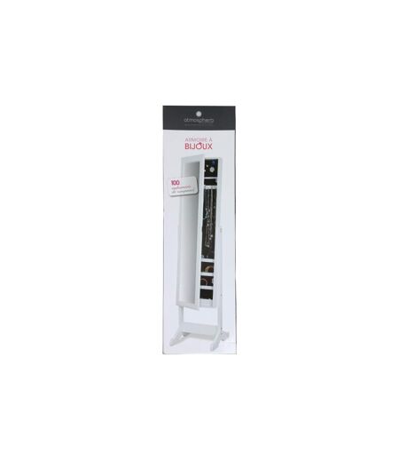 Armoire à Bijoux Miroir 145cm Blanc