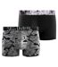 Lot de 2 boxers homme en coton imprimé et uni Concrete Vondutch-1