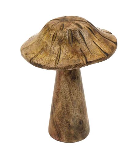 Champignon déco en manguier 18 x 15 cm