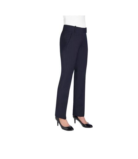 Womens/ladies sophisticated genoa slim trousers navy Brook Taverner