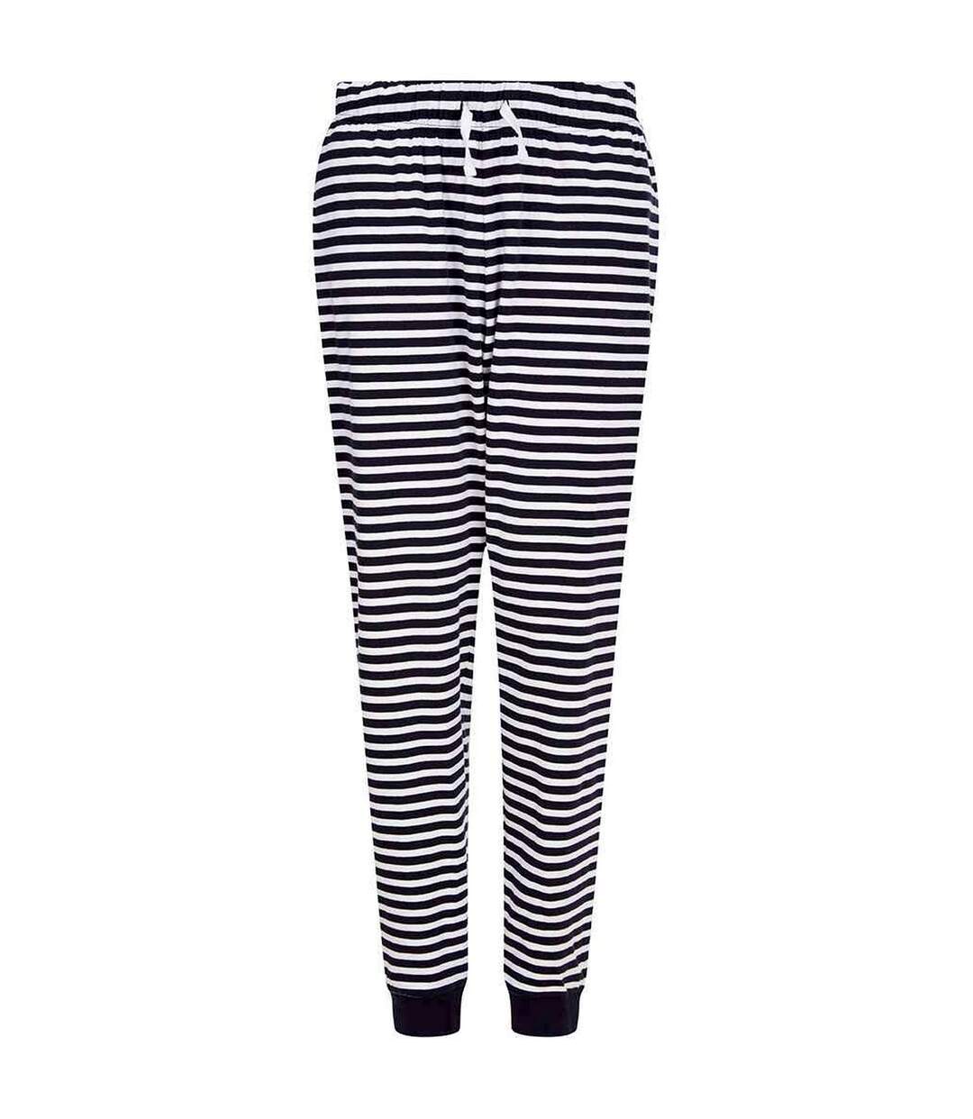 Pantalon de détente adulte bleu marine / blanc à rayures SF SF