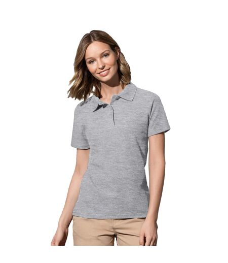 Stedman Womens/Ladies Cotton Polo (Heather Grey) - UTAB283