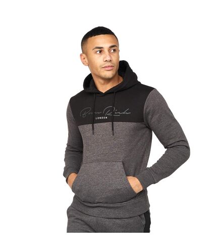 Sweat à capuche lehmann homme noir chiné Born Rich