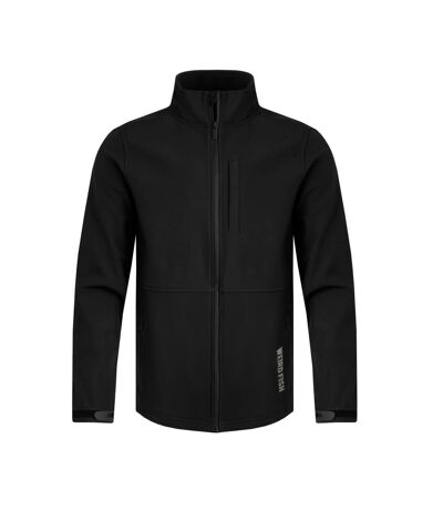 Mens concord showerproof soft shell jacket black Weird Fish