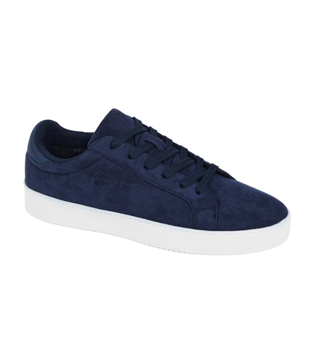 Mens Sebsu Faux Suede Trainers Navy Brave Soul-1