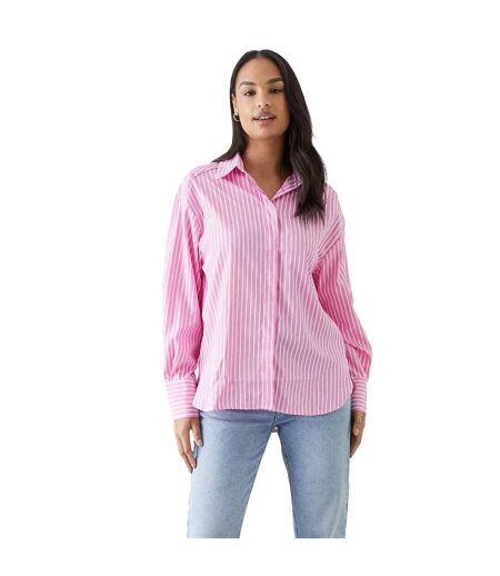 Dorothy Perkins Womens/Ladies Striped Shirt (Pink) - UTDP2188