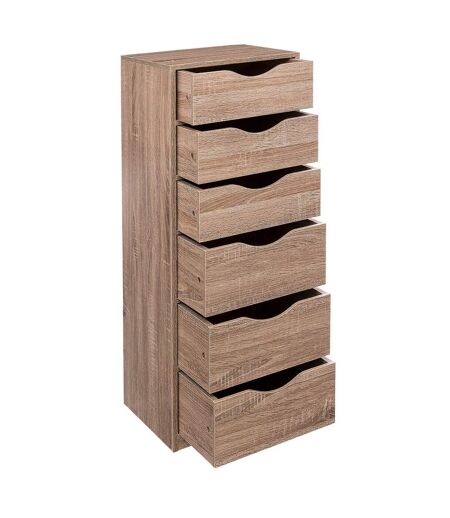 Caisson de bureau 6 tiroirs - Beige