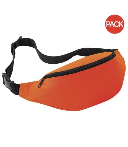 Paquet De 2  Sacoche Banane 2.5 Litres Orange Bagbase Bagbase