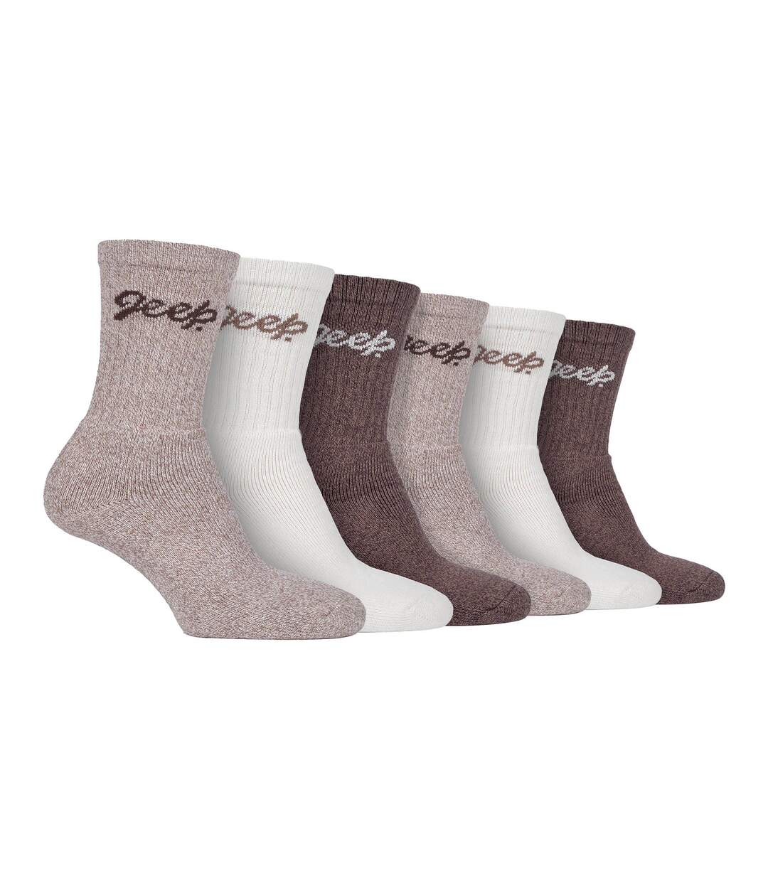 Lot de 6 chaussettes de randonnée en coton respirant pour femme-1