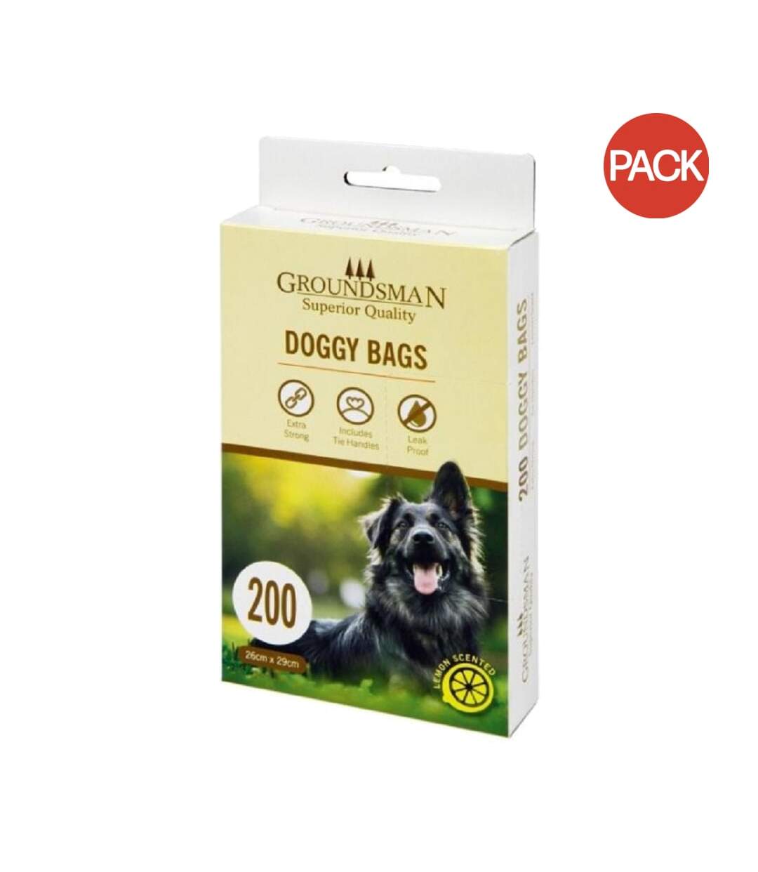 Pack of 2  Doggy plastic bags 00 one size black Groundsman