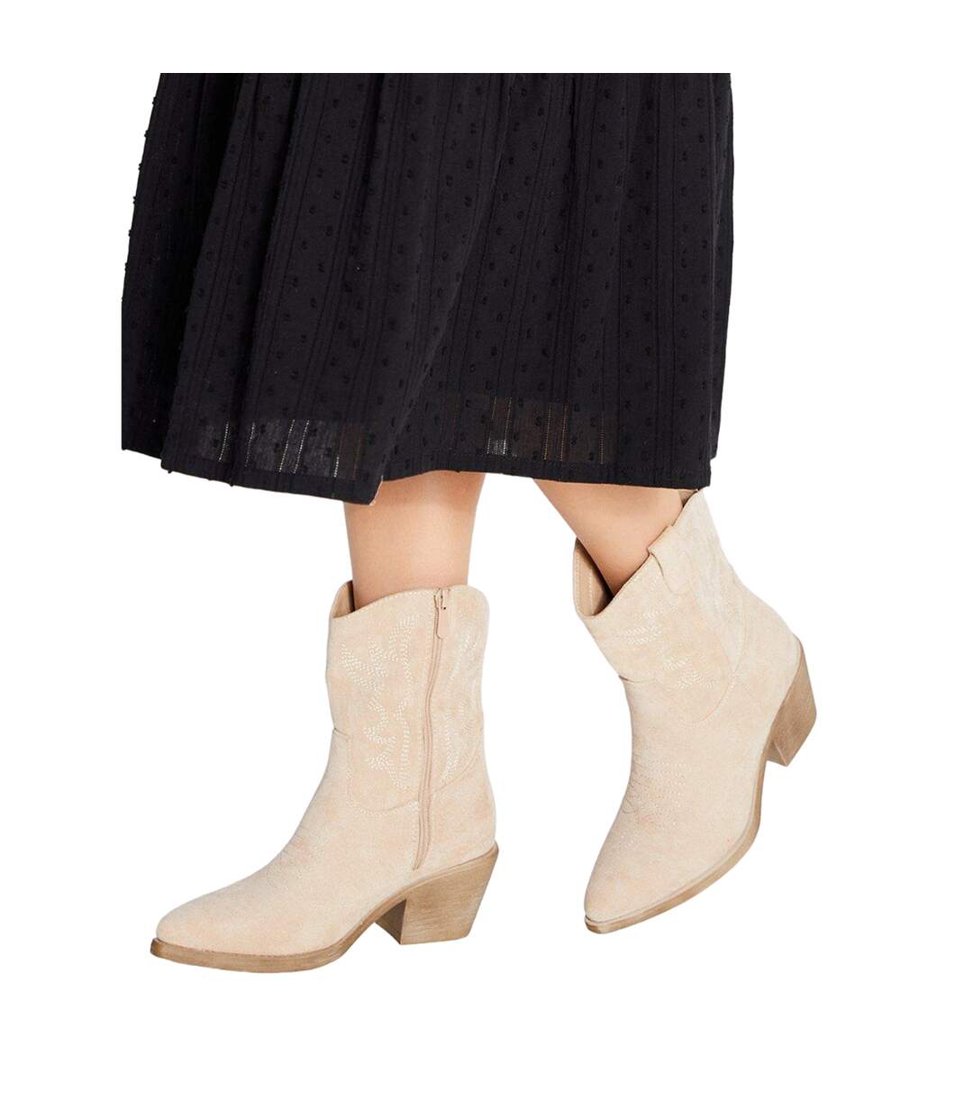 Bottes de cowboy karmi femme beige Dorothy Perkins-3