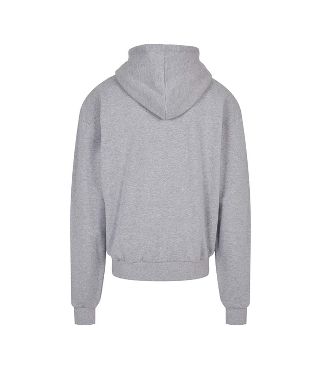 Sweat À Capuche Adulte Gris Chiné Build Your Brand-2