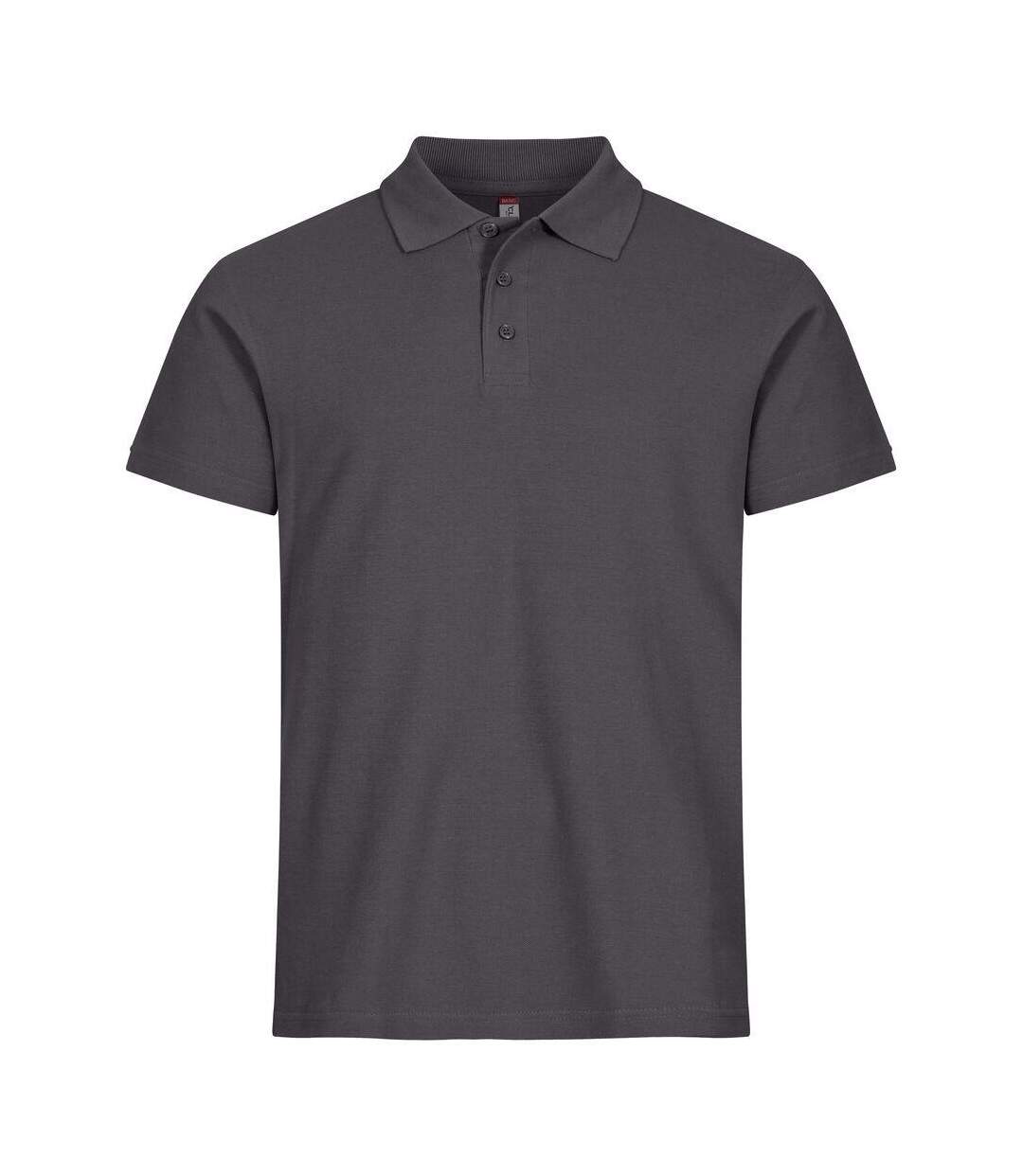 Polo Basic Homme Gris Métal Clique-1