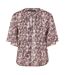 Womens/ladies Elysian Floral Tie Neck Puff Sleeve Blouse Blush Pink French Connection-2