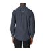Maine Mens Grid Checked Long-Sleeved Shirt (Dark Blue) - UTDH6722