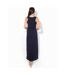 Krisp Womens/Ladies Shirred Sleeveless Maxi Dress (Navy) - UTKP207