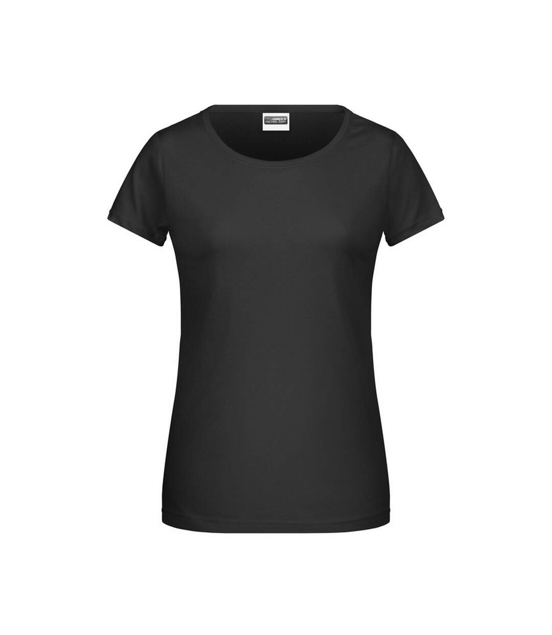 T-shirt Basic Femme Noir James And Nicholson-1