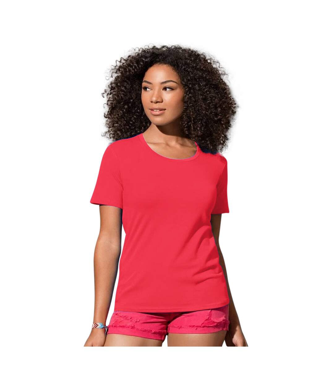 T-shirt stars femme rouge Stedman-2