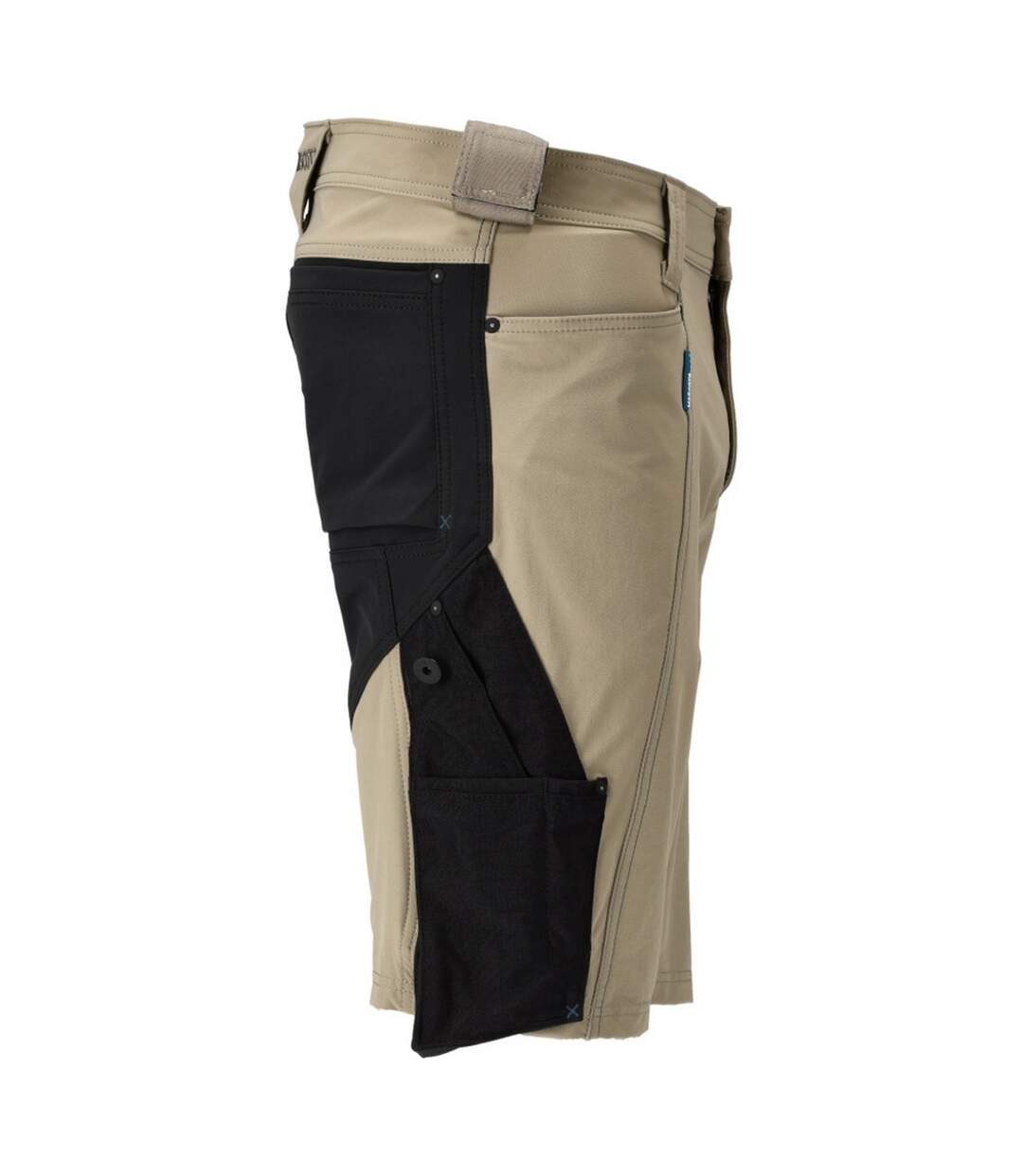 Mens Advanced Work Shorts Light Khaki Black Mascot-3