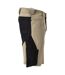 Mens Advanced Work Shorts Light Khaki Black Mascot-3