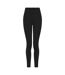 Womens/ladies Sculpting Leggings Black Tombo-2