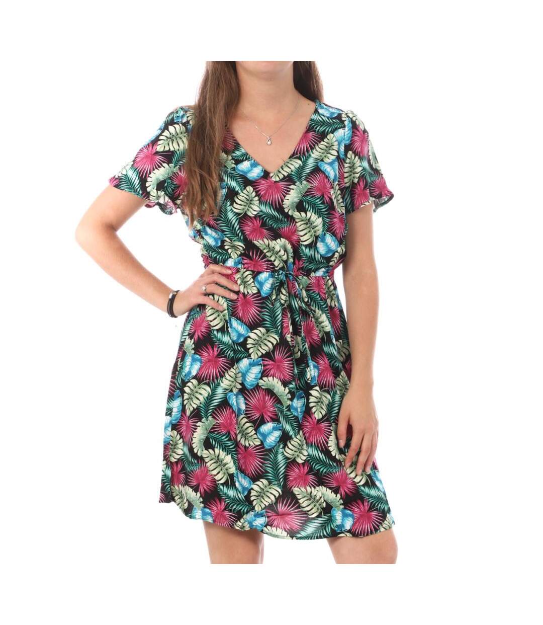 Robe Noire à fleurs Femme Vero Moda Easy - L-1