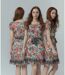 Robe sans manche femme imprimée motifs fleurs - Féminine et élégante-2