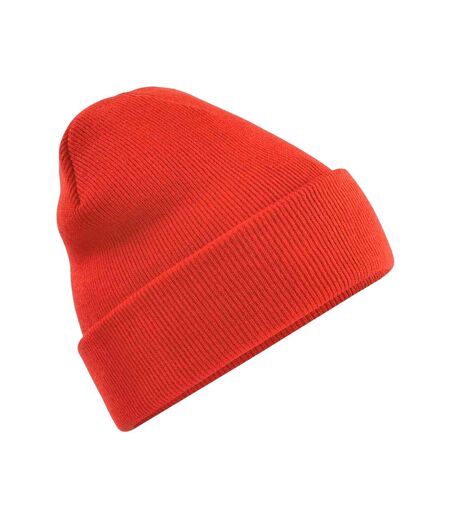 Bonnet Motif/style Uni Original Adulte Rouge Feu Beechfield