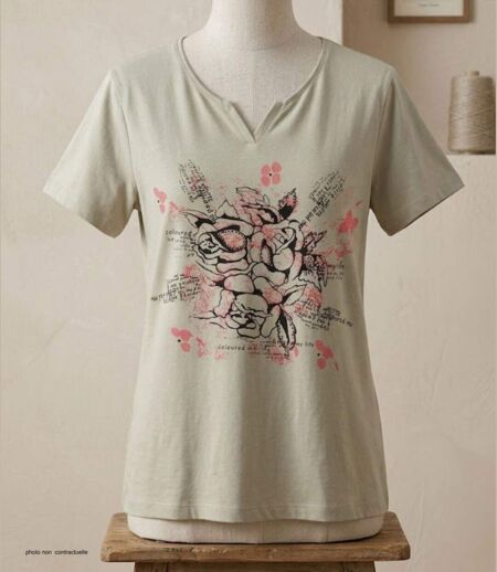 Tee-shirt homme AXONE ERABLE1B beige : le confort du pur coton au style moderne