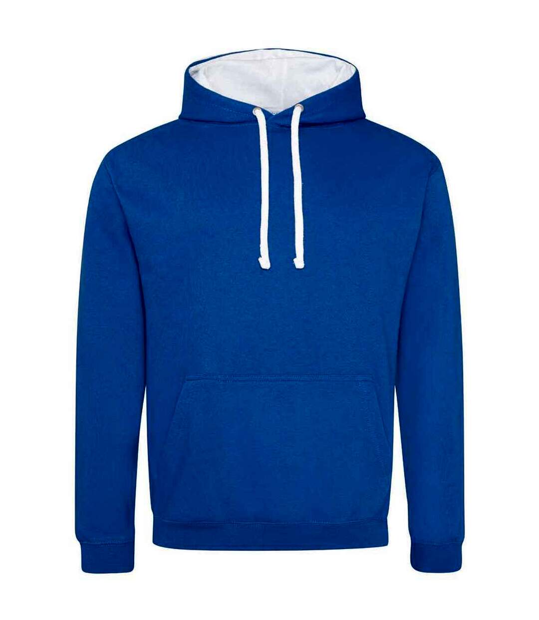 Womens/ladies varsity hoodie royal blue/arctic white Awdis