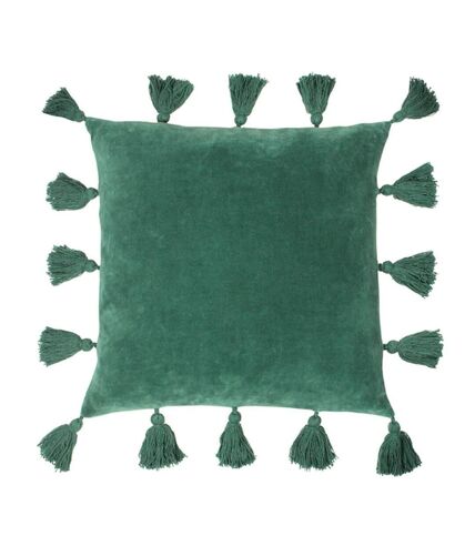 Furn Medina Velvet Tassel Throw Pillow Cover (Juniper Green) (One Size) - UTRV2444