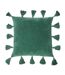 Furn Medina Velvet Tassel Throw Pillow Cover (Juniper Green) (One Size) - UTRV2444