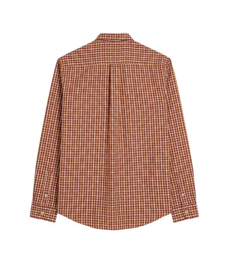 Mens Signature House Check Long-sleeved Shirt Red Ben Sherman