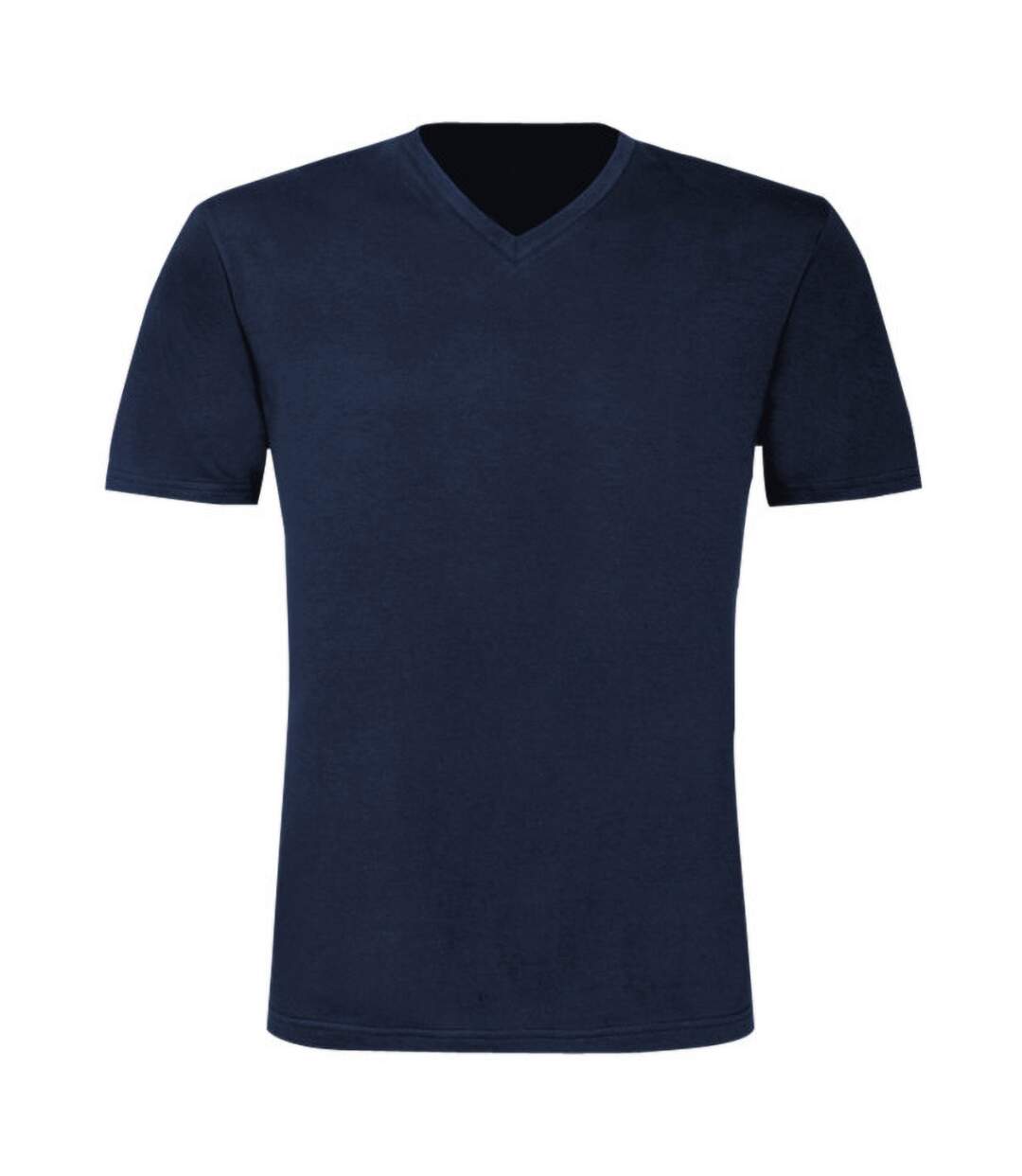 B&C Mens Exact V-Neck Short Sleeve T-Shirt (Navy Blue)