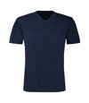 B&C Mens Exact V-Neck Short Sleeve T-Shirt (Navy Blue)