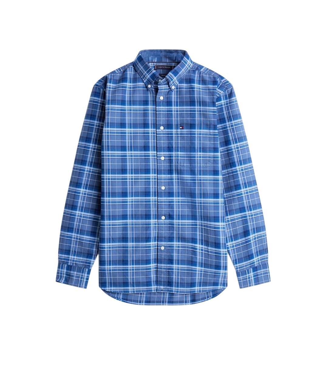 Mens Regular Button-down Shirt Black Check Tommy Hilfiger-2