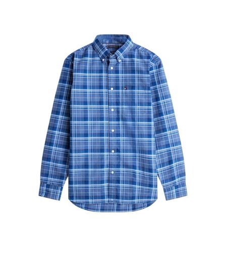 Mens Regular Button-down Shirt Black Check Tommy Hilfiger