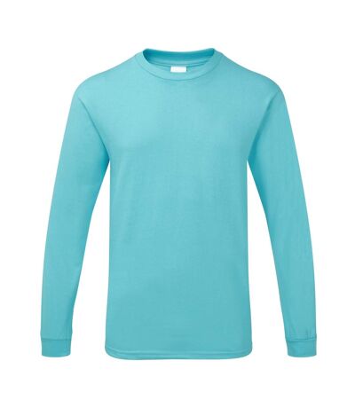 Gildan Mens Hammer Heavyweight Long Sleeve T-Shirt (Lagoon Blue) - UTPC3068