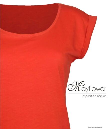 Tee-shirt MAYFLOWER DELHI1 sans manches : l'éclat vitaminé en coton flammé