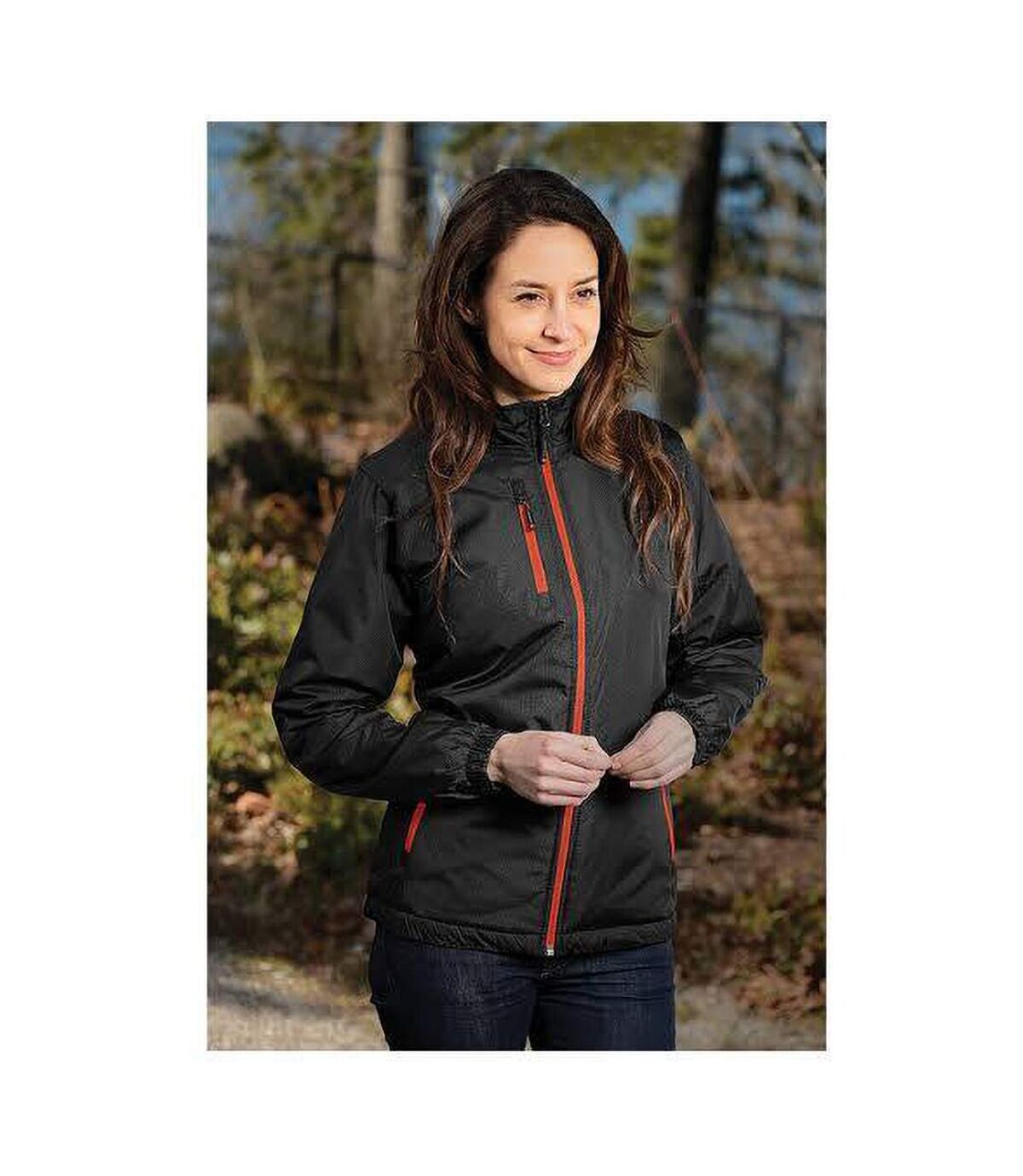 Stormtech Ladies/Womens Axis Water Resistant Jacket (Black/Orange) - UTBC2080