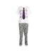 Ensemble De Pyjama Femme Blanc Noir Beetlejuice-1